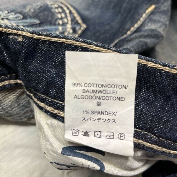 Silver Jeans Tuesday Crop Womens 24 Blue Denim Distressed Whiskered Stretch New - Picture 10 of 12